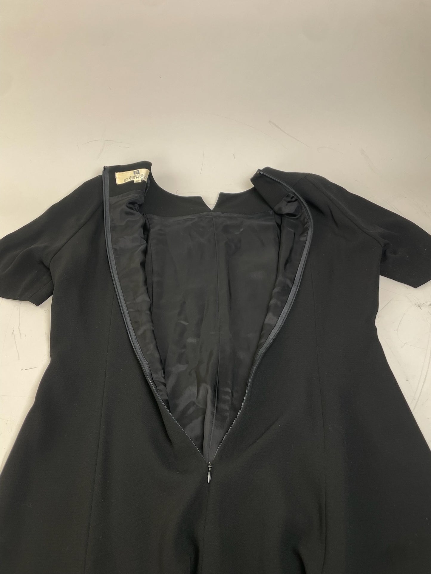Vintage Givenchy Minimalist Black Dress Polyester Blend XXL