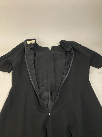 Vintage Givenchy Minimalist Black Dress Polyester Blend XXL