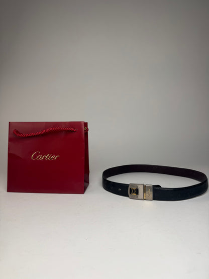 Vintage Cartier Leather Belt Black
