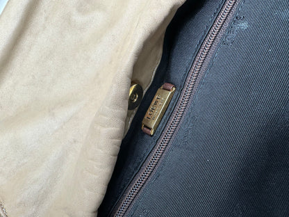 Vintage Loewe Madrid Leather Shoulder Bag Beige