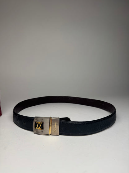 Vintage Cartier Leather Belt Black