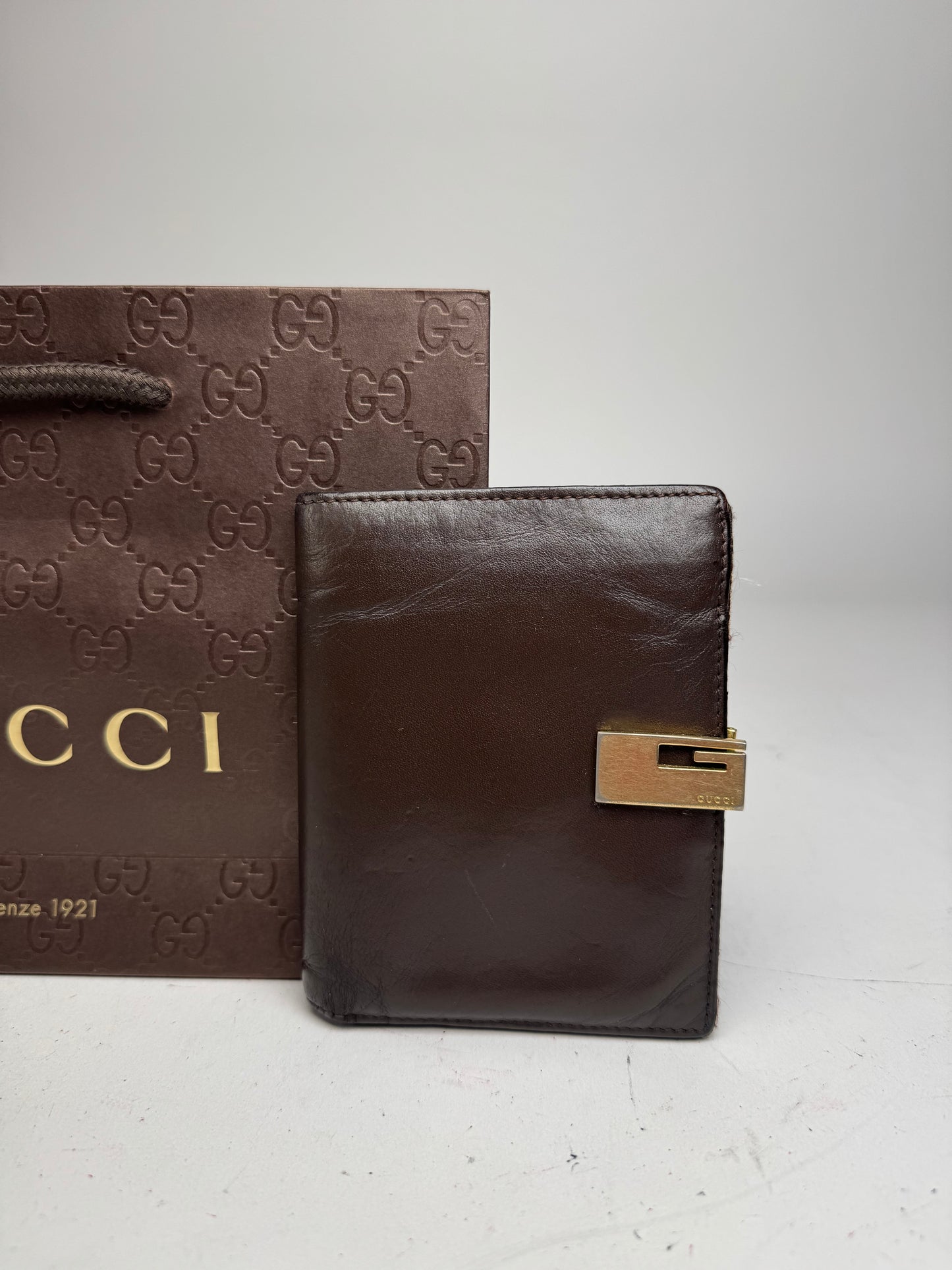 Vintage Gucci Leather Wallet Brown
