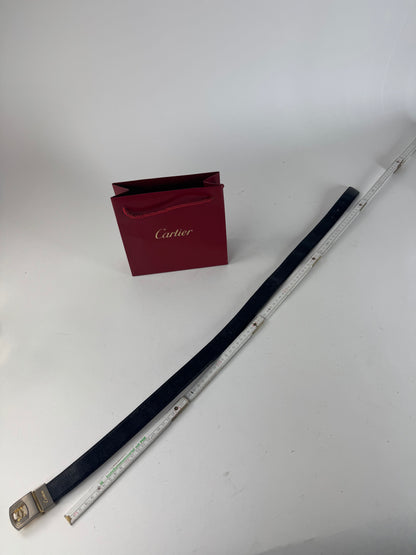 Vintage Cartier Leather Belt Black