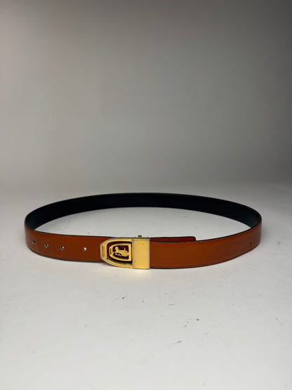 Vintage Celine Paris Leather Belt red