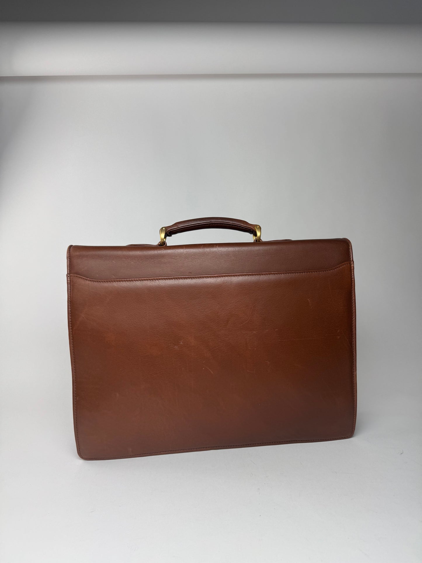 Vintage Balenciaga Leather Briefcase brown