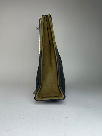 Vintage Hermès Fourre Tout Canvas Tote Khaki Black
