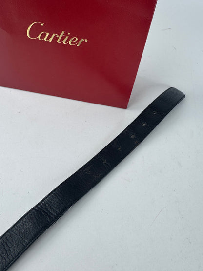 Vintage Cartier Leather Belt Black