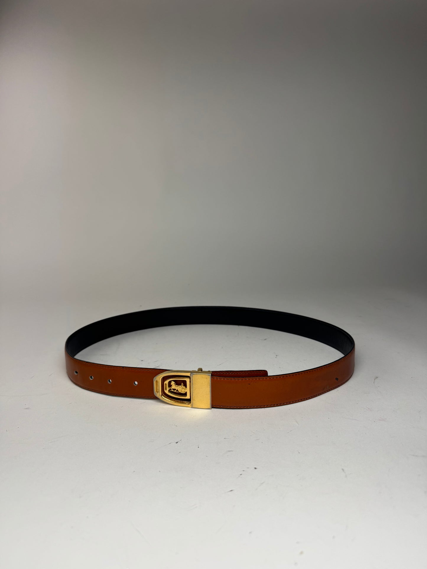 Vintage Celine Paris Leather Belt red