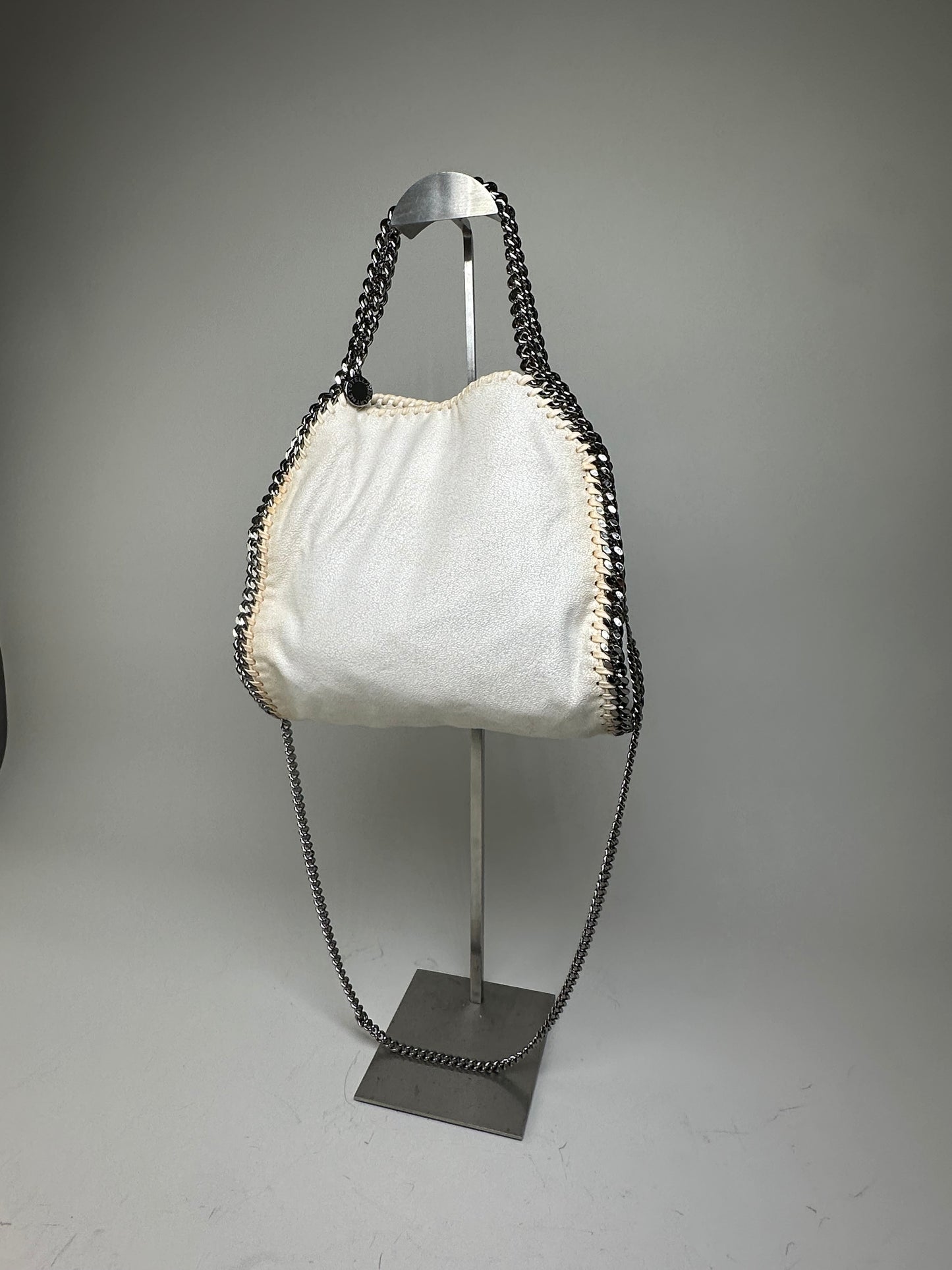 Vintage Stella Mc Cartney 2way Chain Strap Tote Bag White Beige