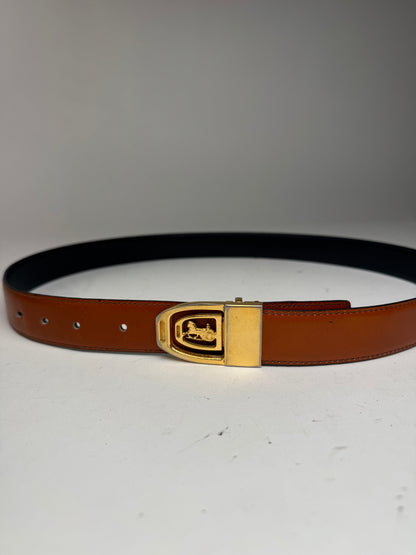 Vintage Celine Paris Leather Belt red