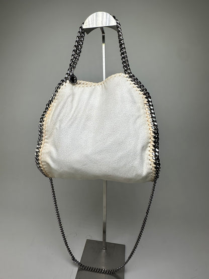 Vintage Stella Mc Cartney 2way Chain Strap Tote Bag White Beige