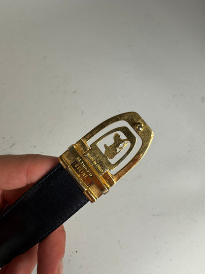 Vintage Celine Paris Leather Belt red