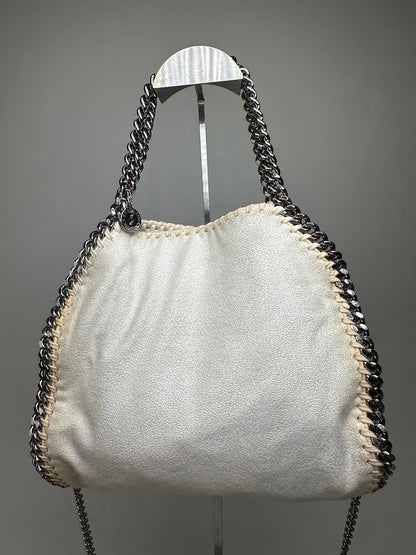 Vintage Stella Mc Cartney 2way Chain Strap Tote Bag White Beige