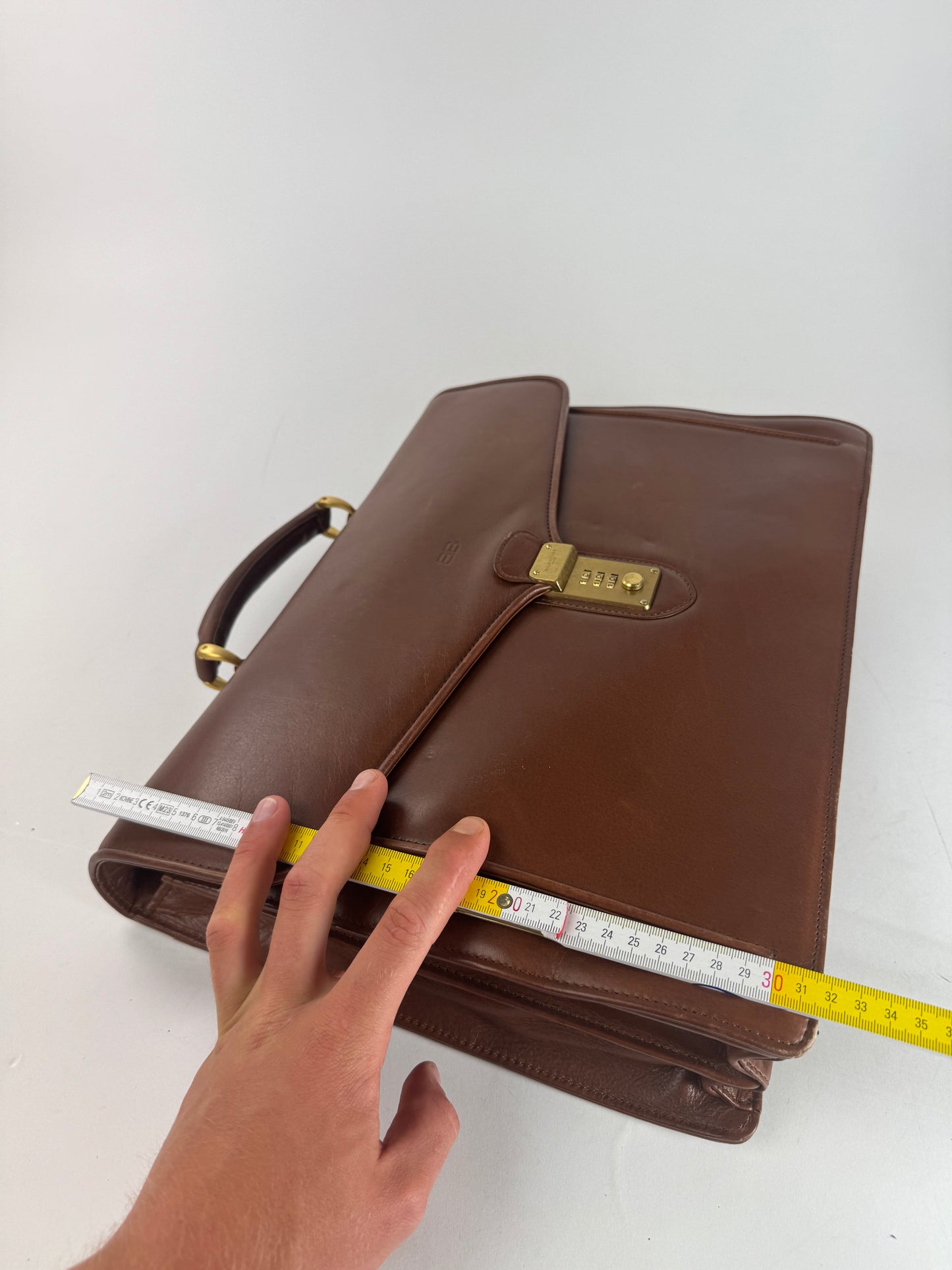 Vintage Balenciaga Leather Briefcase brown