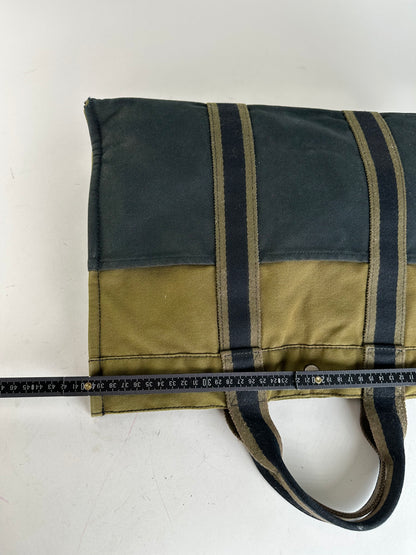 Vintage Hermès Fourre Tout Canvas Tote Khaki Black