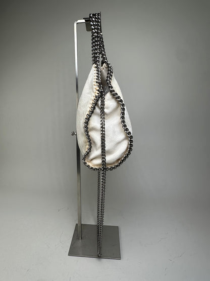 Vintage Stella Mc Cartney 2way Chain Strap Tote Bag White Beige