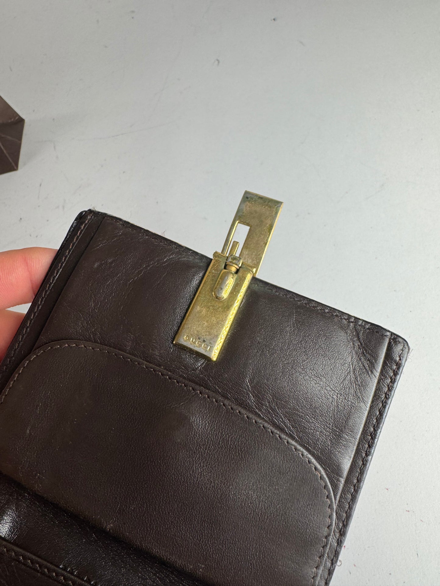 Vintage Gucci Leather Wallet Brown