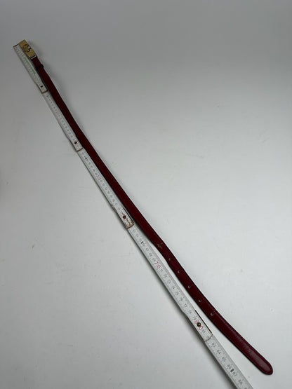 Vintage Celine Paris Leather Belt burgundy