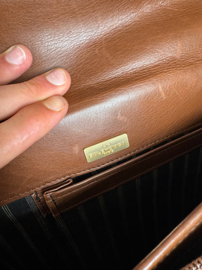 Vintage Balenciaga Leather Briefcase brown