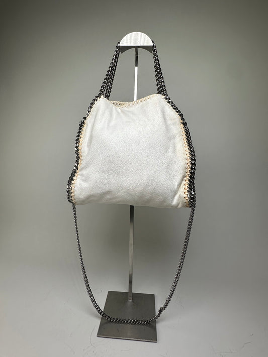 Vintage Stella Mc Cartney 2way Chain Strap Tote Bag White Beige