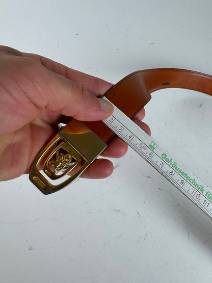 Vintage Celine Paris Leather Belt red