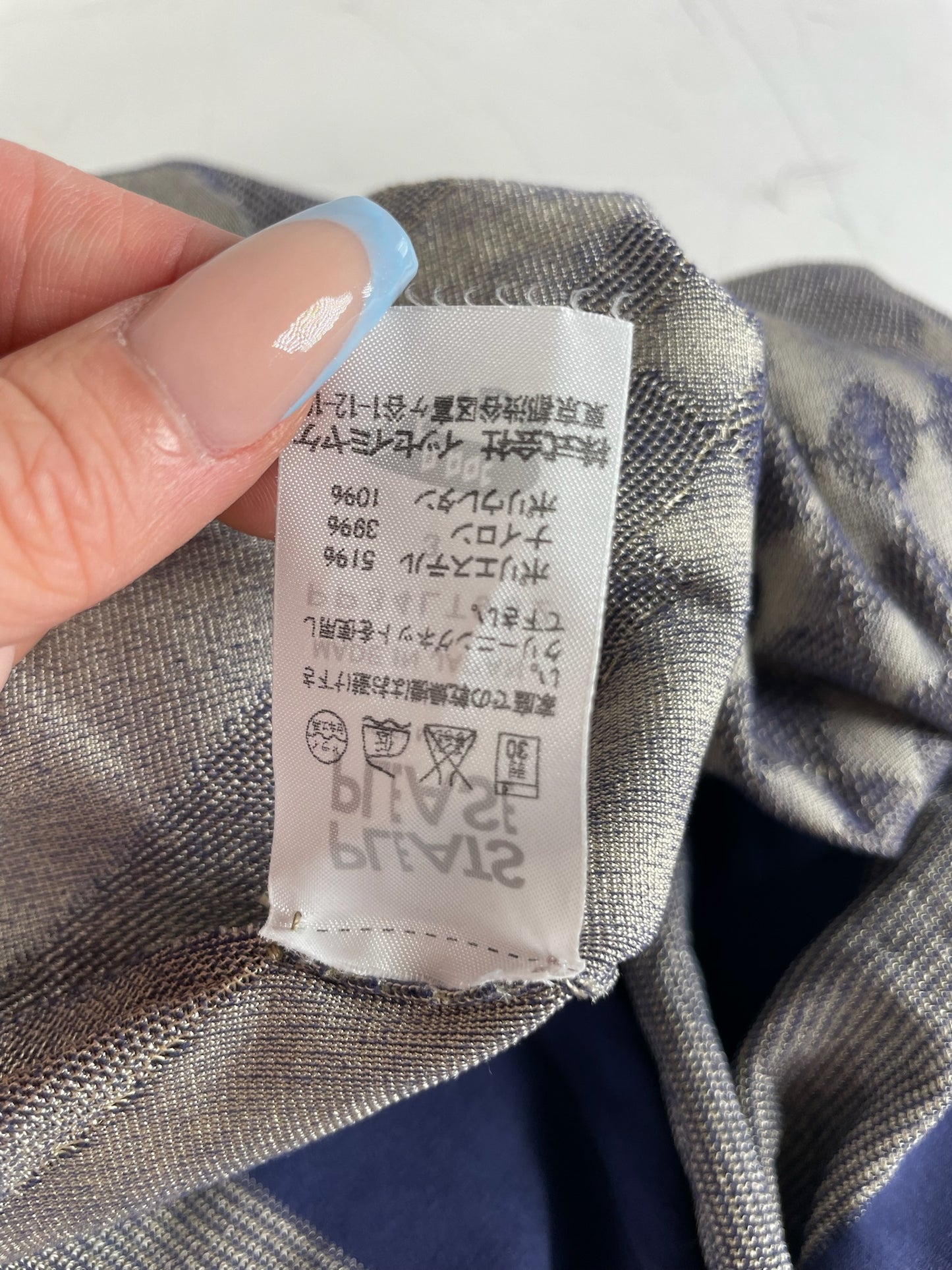 Vintage Pleats Please Issey Miyake Dress Navy Grey XXL