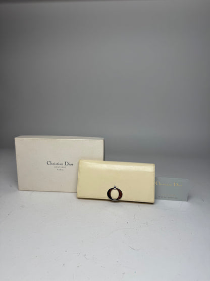Vintage Dior Patent Leather Wallet White