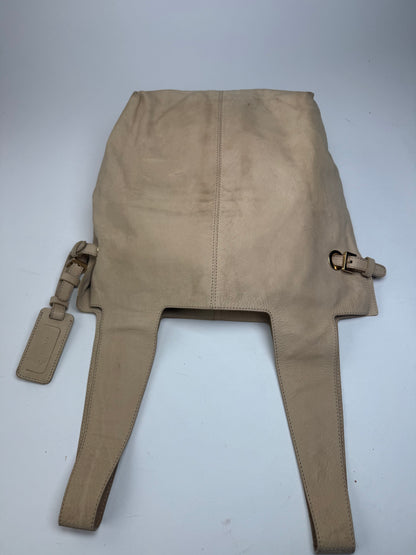 Vintage Givenchy Suede Leather Tote Bag beige