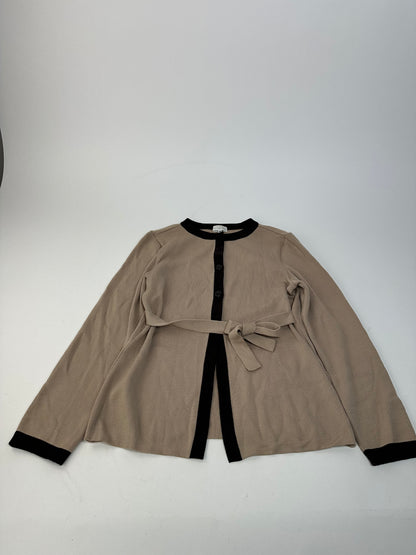 Vintage Balenciaga Wool Dress / Short Coat Black Brown-Beige M