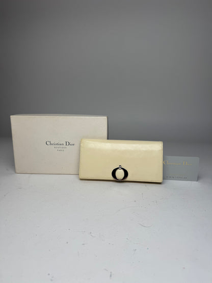 Vintage Dior Patent Leather Wallet White