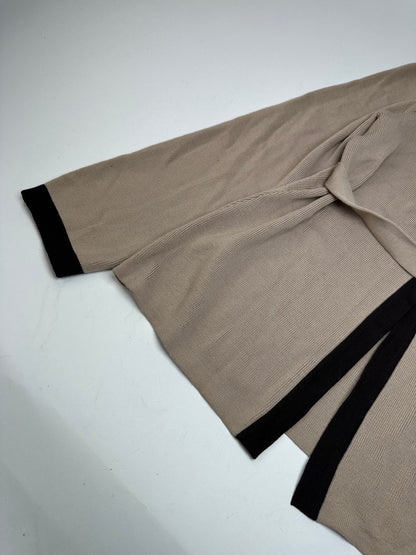Vintage Balenciaga Wool Dress / Short Coat Black Brown-Beige M