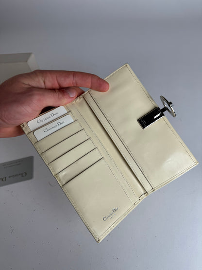 Vintage Dior Patent Leather Wallet White