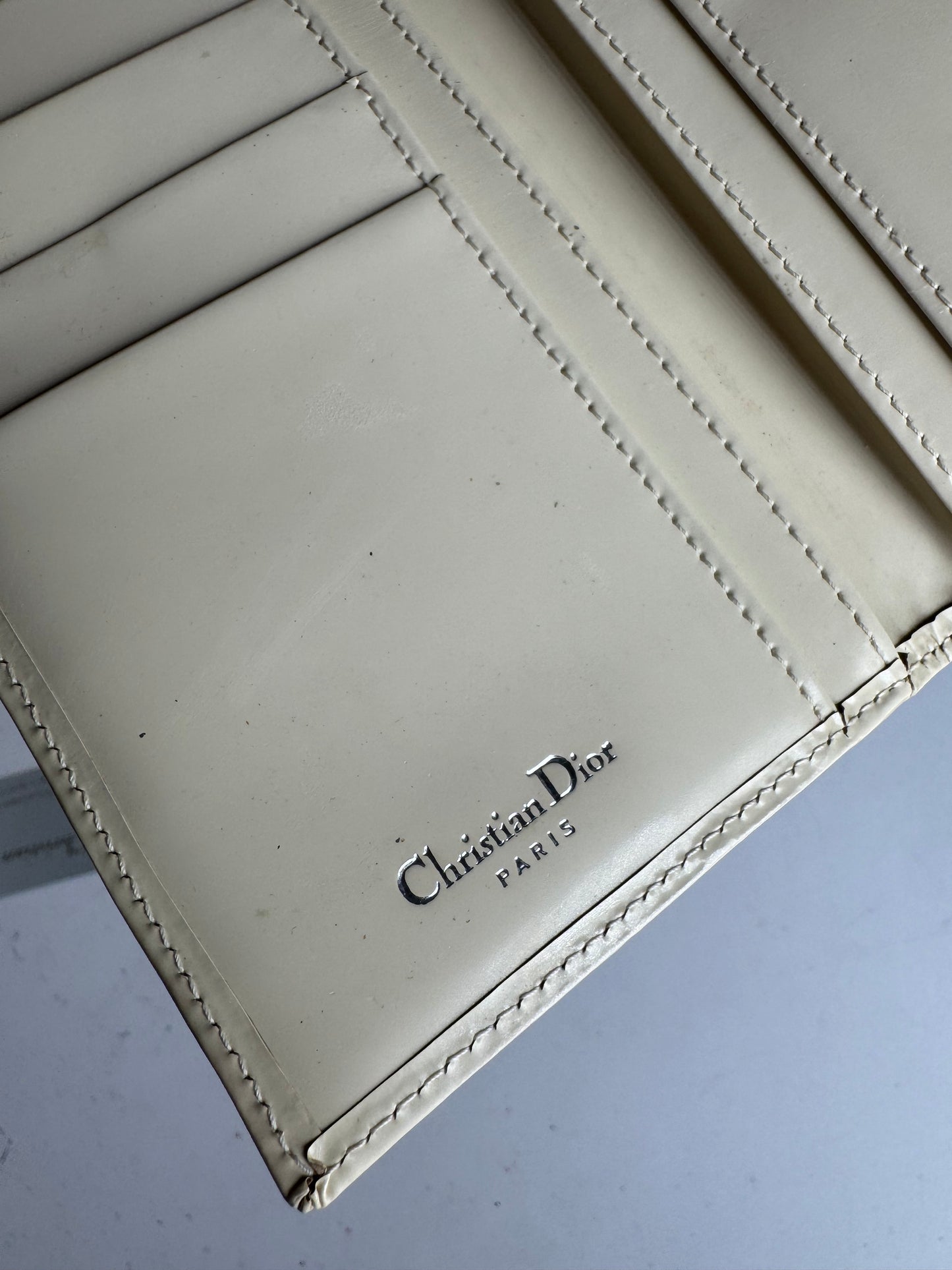 Vintage Dior Patent Leather Wallet White