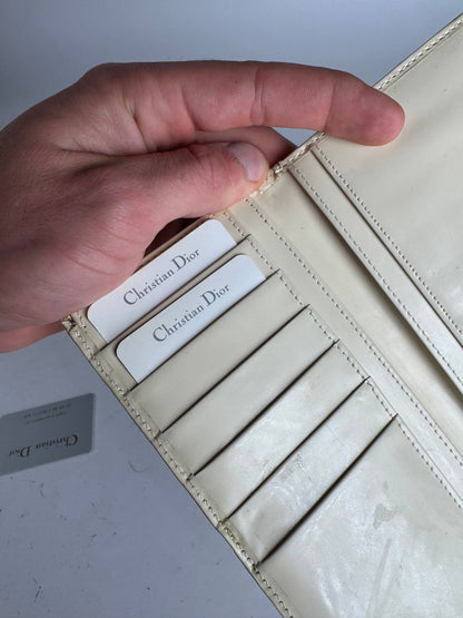 Vintage Dior Patent Leather Wallet White