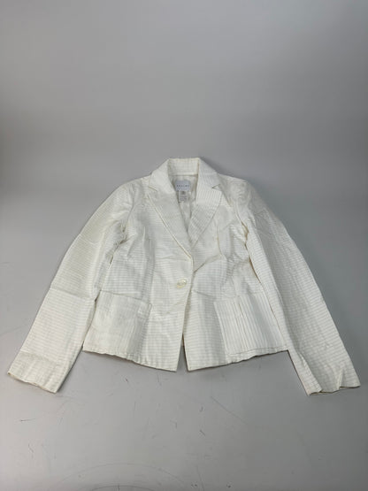 Vintage Celine Cotton Silk Blazer Cream M