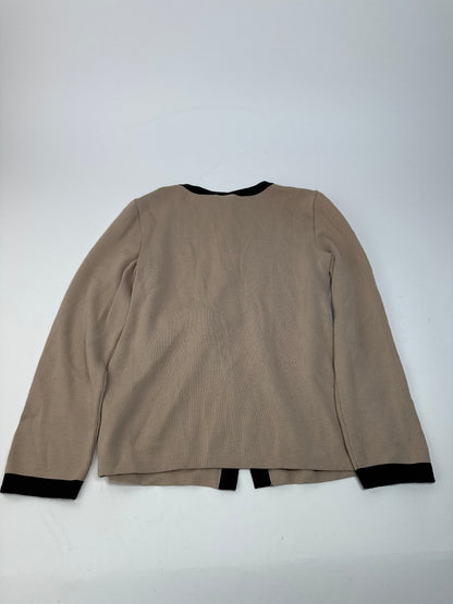 Vintage Balenciaga Wool Dress / Short Coat Black Brown-Beige M