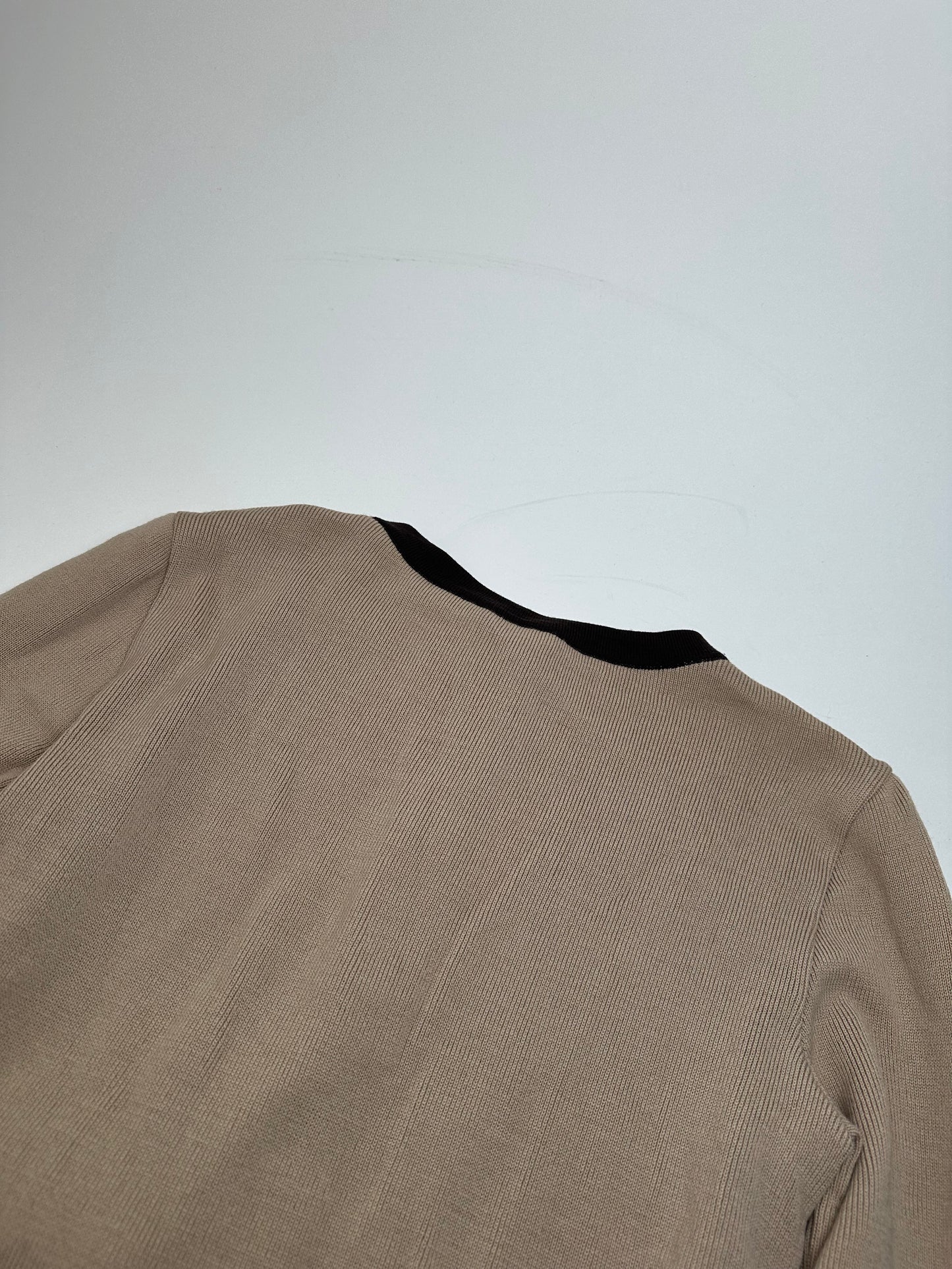 Vintage Balenciaga Wool Dress / Short Coat Black Brown-Beige M