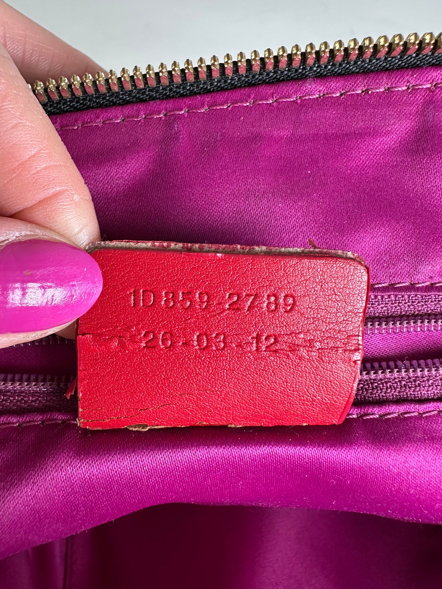 Vintage Etro Leather and Fabric Handbag Black Pink Tan