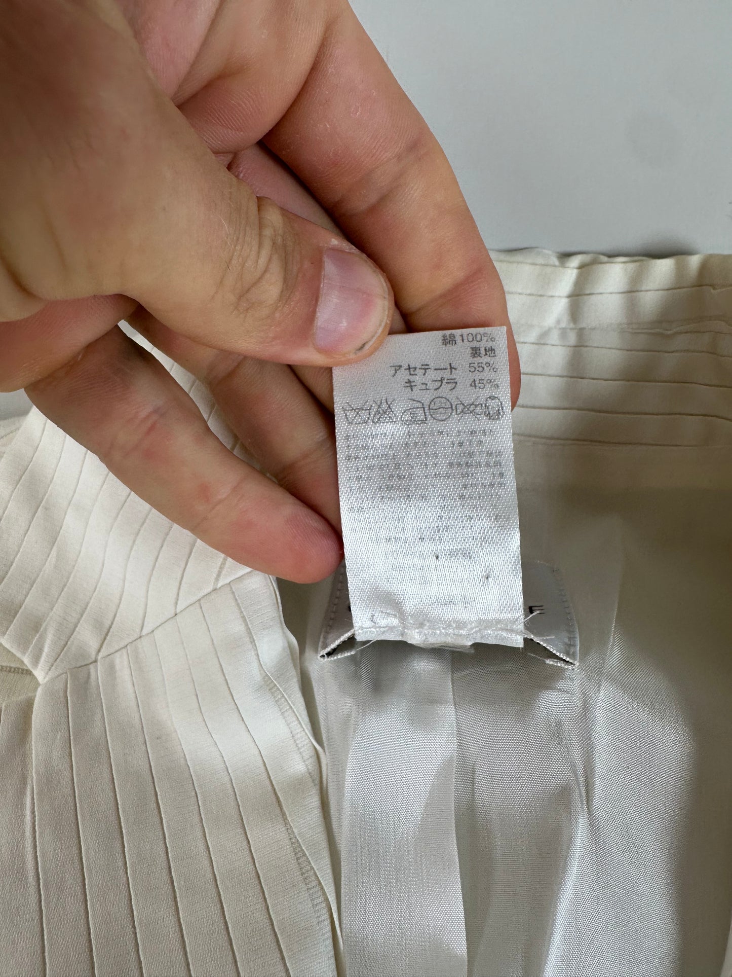 Vintage Celine Cotton Silk Blazer Cream M