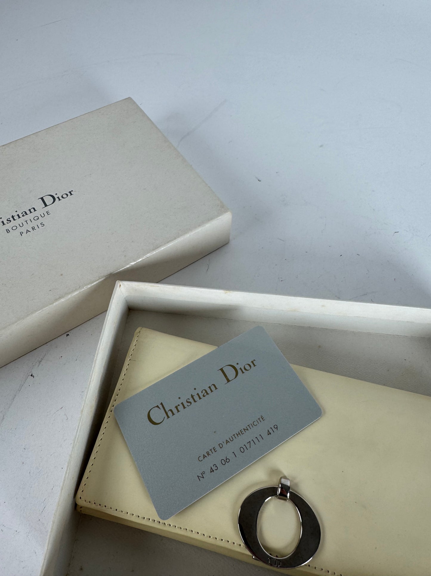 Vintage Dior Patent Leather Wallet White