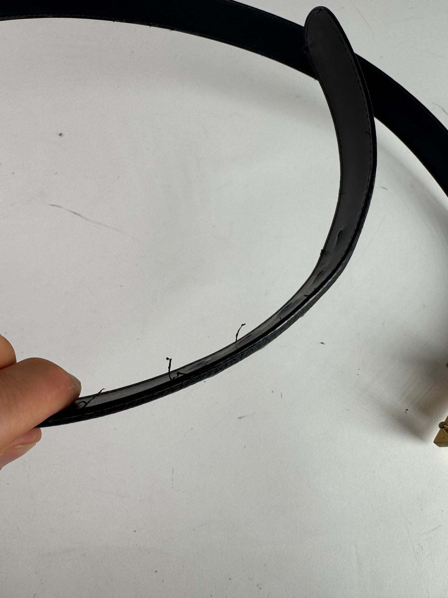 Vintage Balenciaga leather belt black