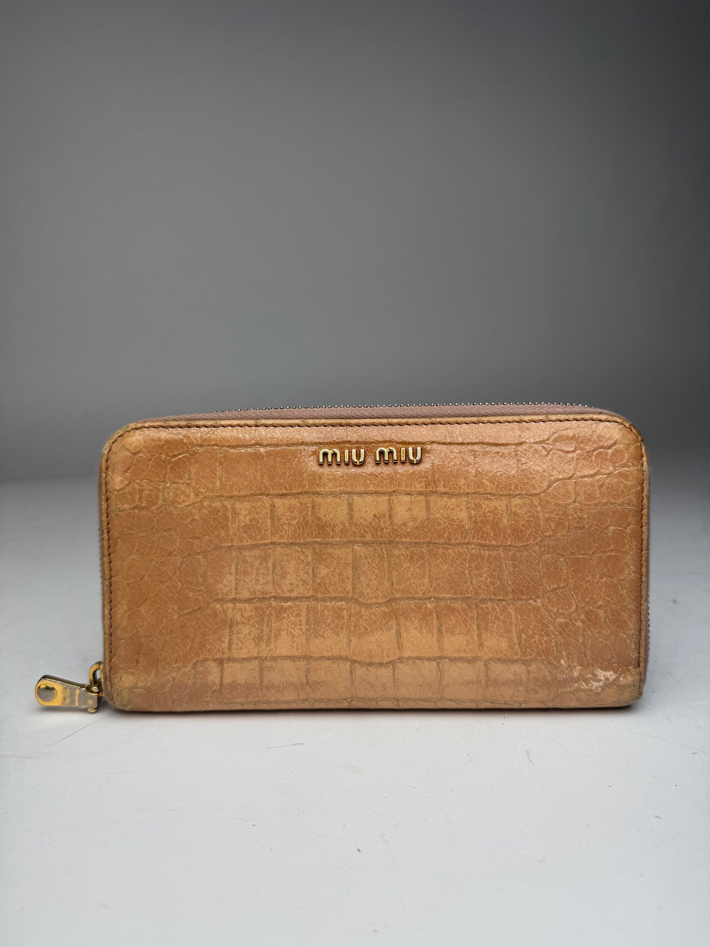Vintage Miu miu leather wallet brown