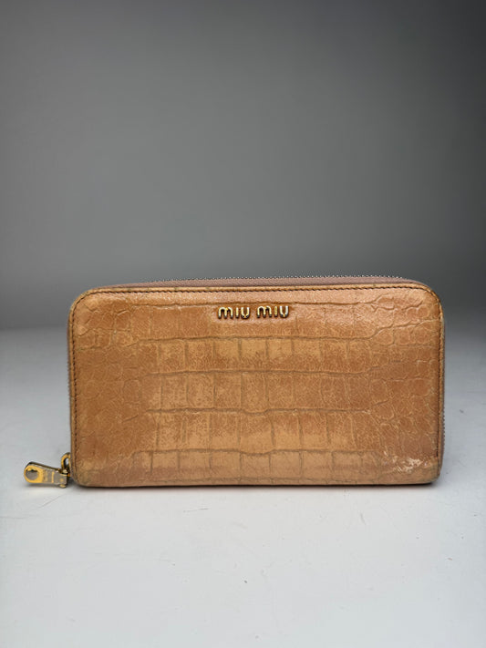Vintage Miu miu leather wallet brown