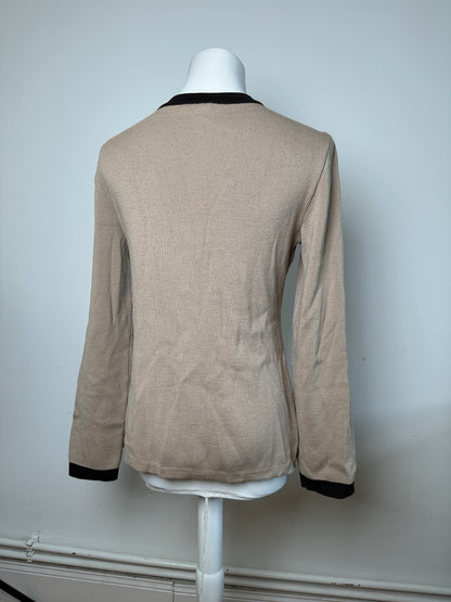 Vintage Balenciaga Wool Dress / Short Coat Black Brown-Beige M