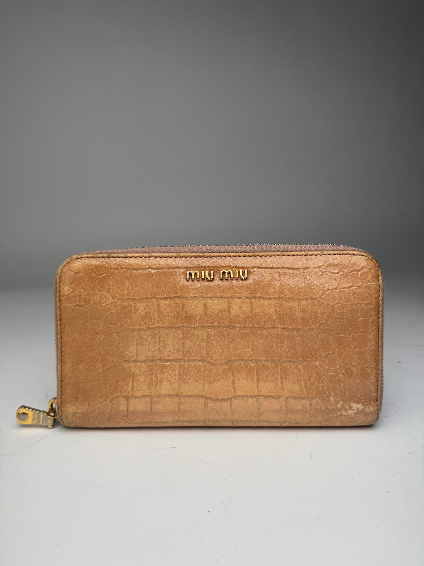 Vintage Miu miu leather wallet brown