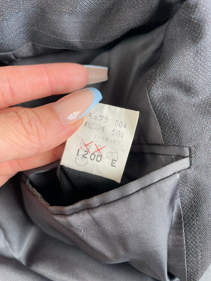 Vintage Dior Charcoal Wool Blend Blazer Striped XXL