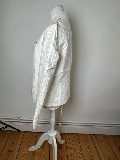 Vintage Celine Cotton Silk Blazer Cream M