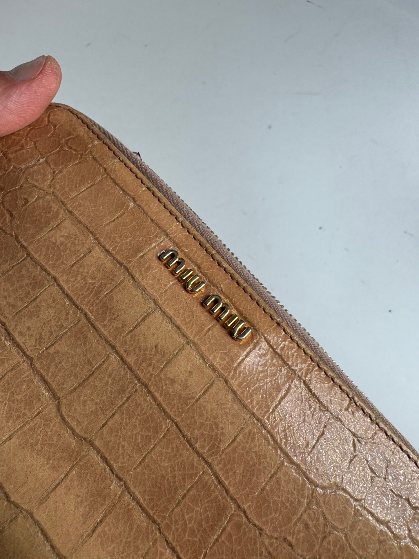 Vintage Miu miu leather wallet brown