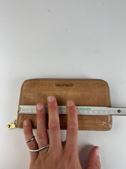 Vintage Miu miu leather wallet brown