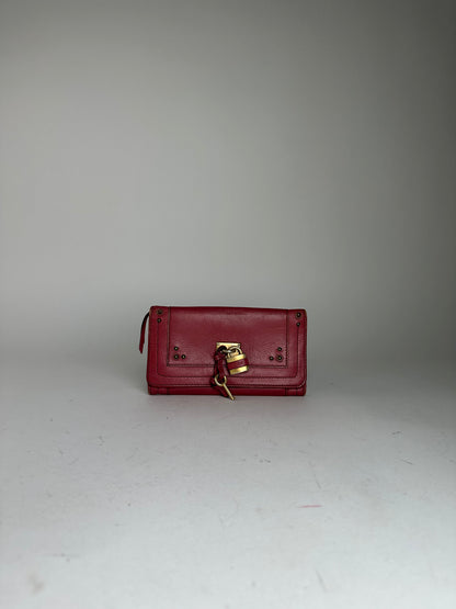 Vintage Chloé Paddington Wallet Red Leather